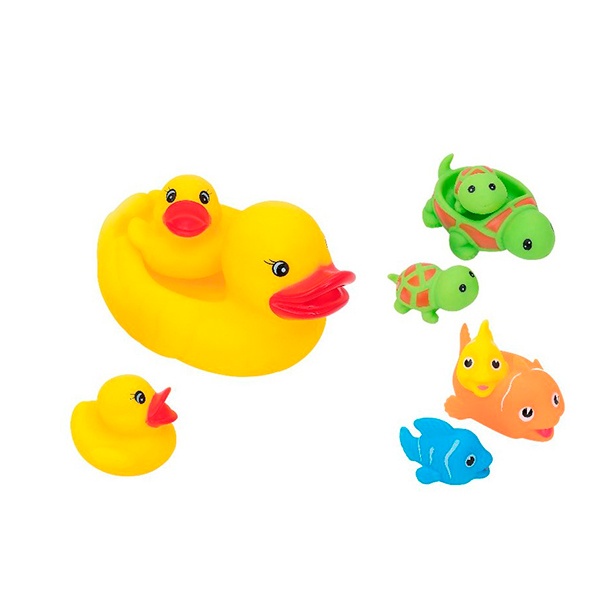 Juguetes de baño de agua para niños pequeños de 1 a 3 años, juguetes de  baño de silicona con forma de animales para niños de 3, 4 y 5 años, 6  piezas