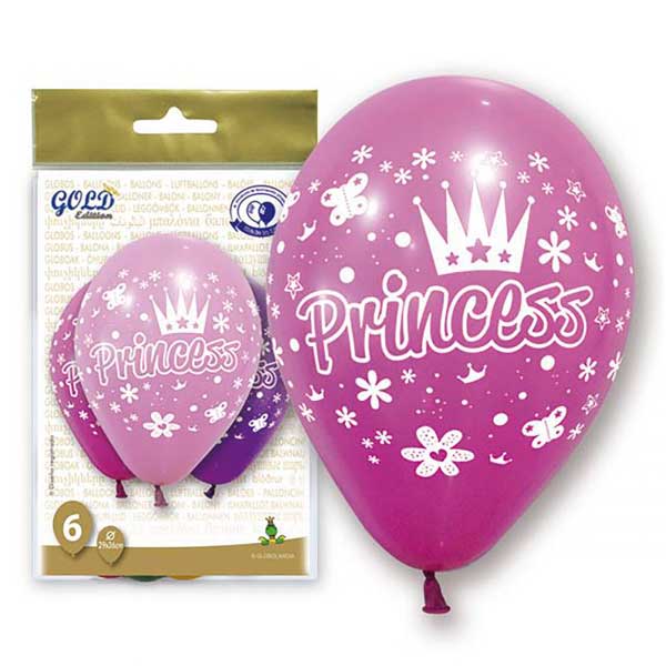 Bolsa 6 Globos Princess - Imagen 1