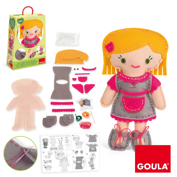 Goula Kit de Costura Boneca Bibi Fuchsia 28cm - Imagem 1