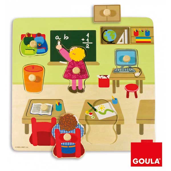 Puzzle Escuela Madera - Imagen 1
