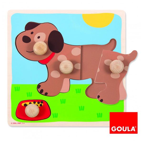 Goula Puzzle Cachorro Madeira - Imagem 1