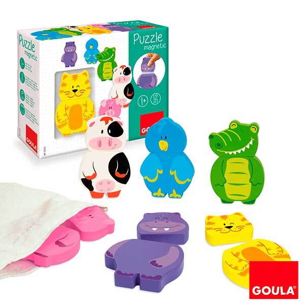 Jogo puzzles 6 cores madeira Goula