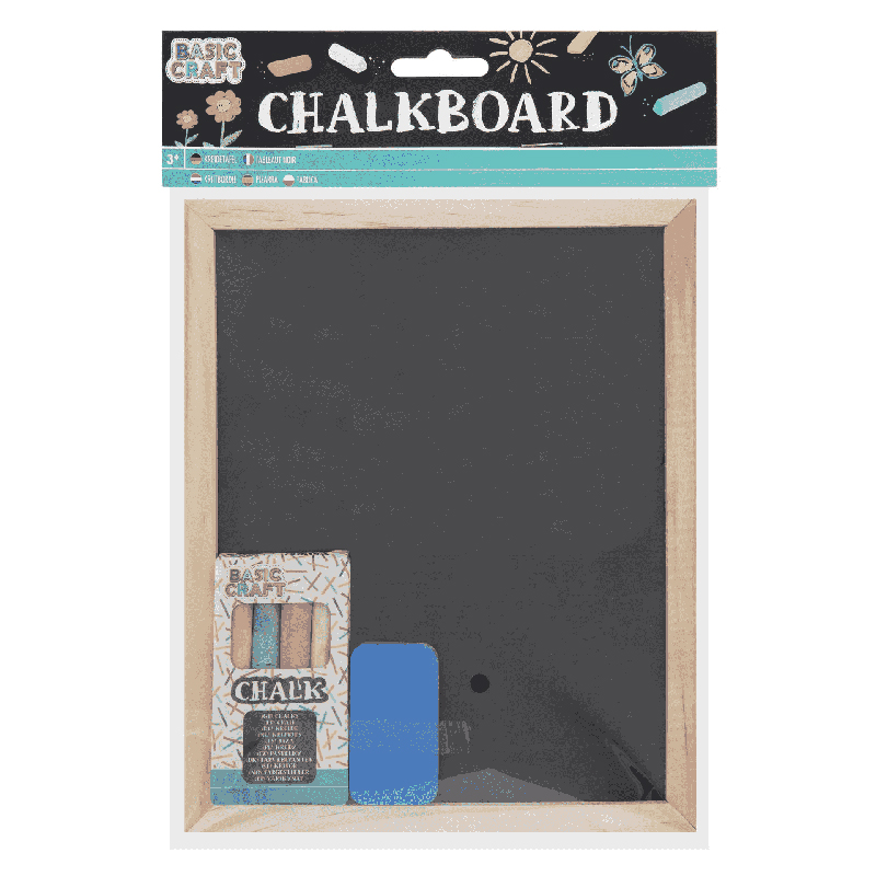 Mini Pizarra de Madera con Tizas y Borrador