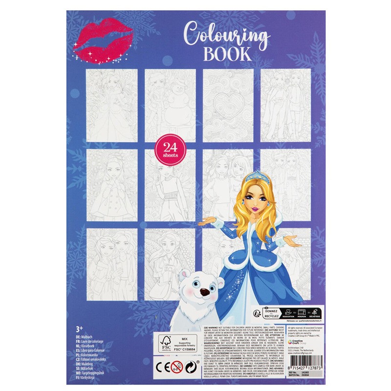 Set 24 Hojas para Pintar Besties - Imagen 1