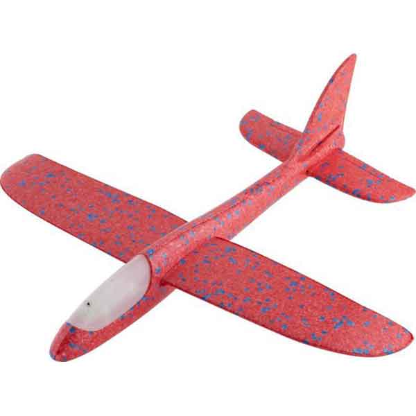 Avión Foam con Luces Rojo - Imagen 1