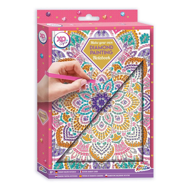 Cuaderno Diamond Painting Mandalas Caja Rosa