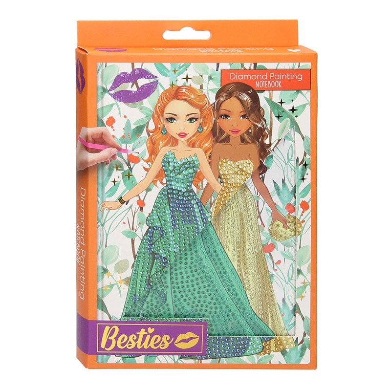Diamond Painting Notebook Besties Caja Naranja