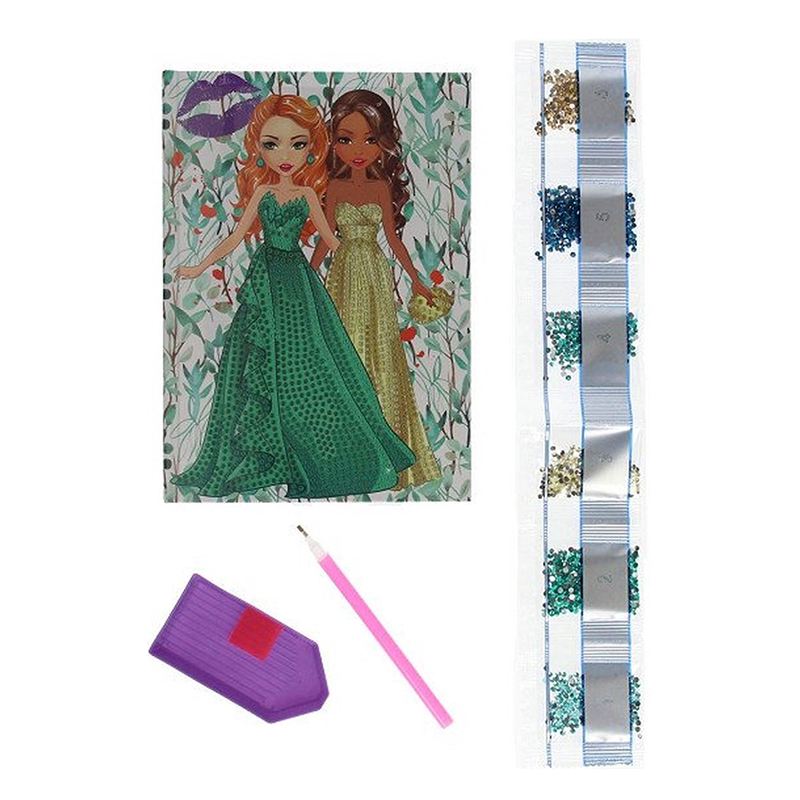 Diamond Painting Notebook Besties Caja Naranja - Imagen 2