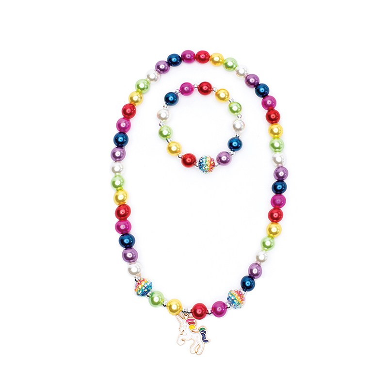 Conjunto Colar e Pulseira Gumball Rainbow