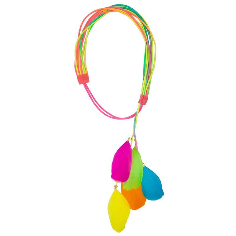 Tiara Elástica com Penas