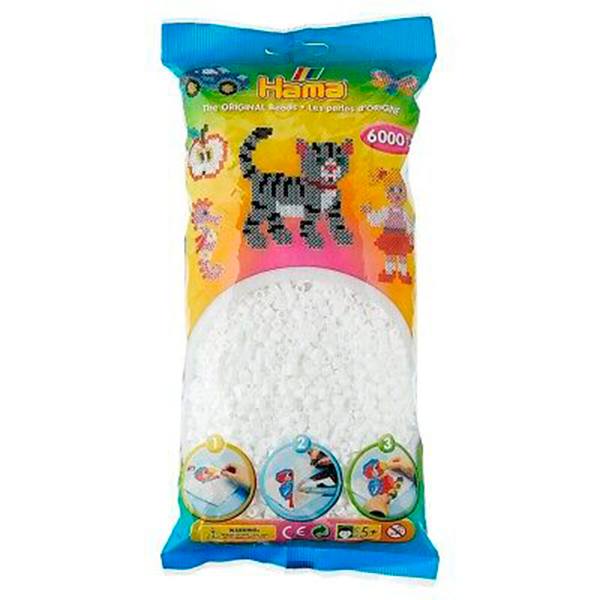 Hama Beads Bolsa Color Blanco 6000p - Imagen 1