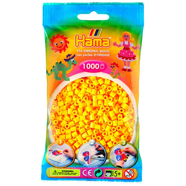 Saco Hama Beads 1000p Amarelo - Imagem 1