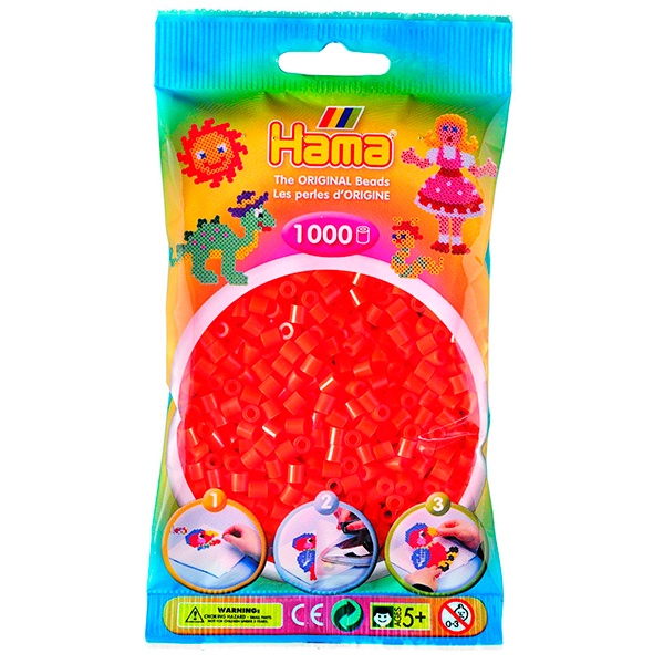 Hama Beads Bolsa 1000p Naranjas - Imagen 1