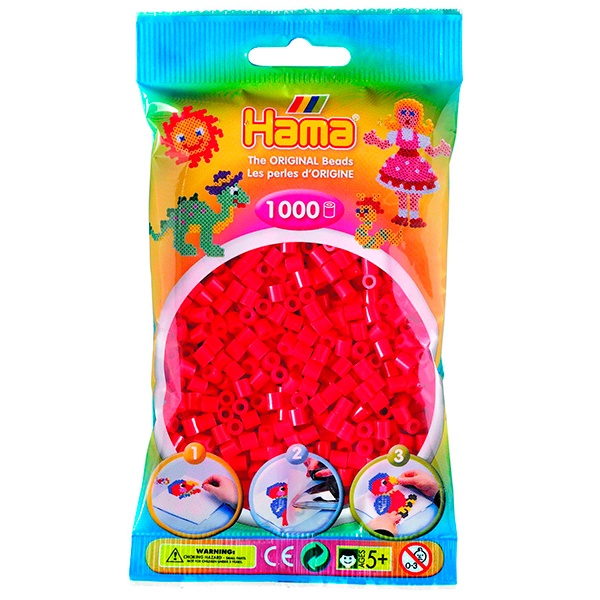 Saco Hama Beads 1000p Vermelho - Imagem 1