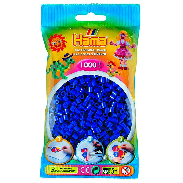 Hama Beads Bolsa 1000p Azul Marino - Imagen 1