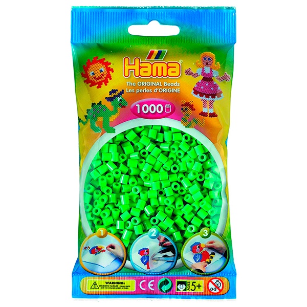 Saco Hama Beads 1000p Verde - Imagem 1