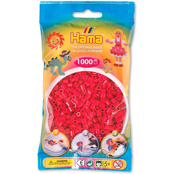 Hama Beads Bolsa 1000p Color Cereza - Imagen 1