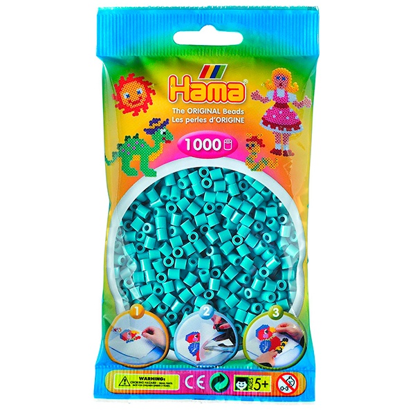 Hama Beads Bolsa 1000p Turquesas - Imagen 1
