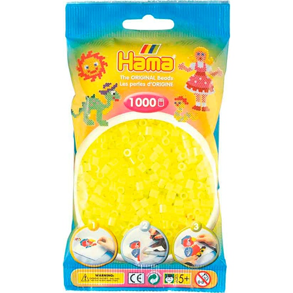 Hama Beads Bolsa 1000p Cor Amarelo - Imagem 1