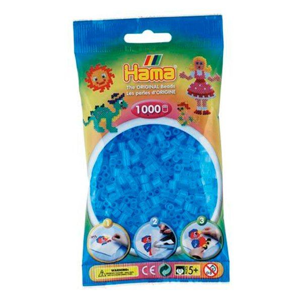 Hama Beads Bolsa 1000p Color Azul Transparente - Imagen 1