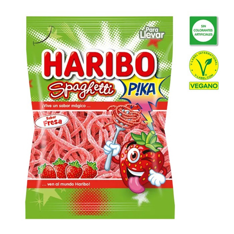 Haribo Spaghetti Fresa Pika 75gr - Imagen 1