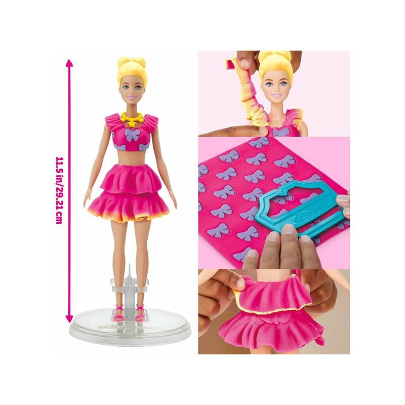 Play-Doh Plastilina Barbie rubia set de moda - Imagen 4