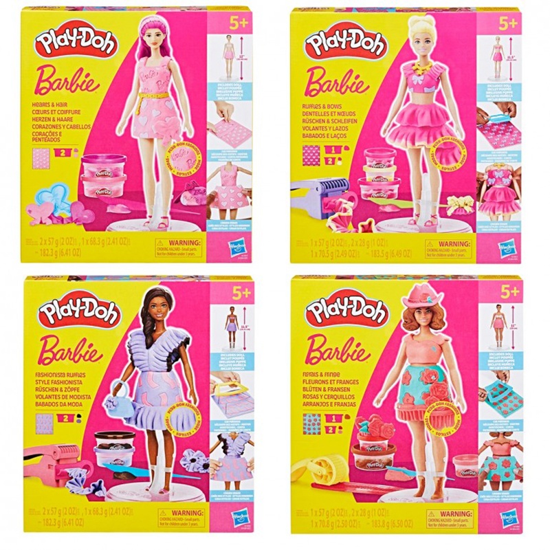 Play-Doh Plasticina Barbie ruiva conjunto de moda