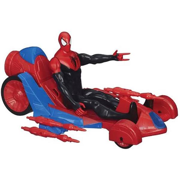 Spiderman Figura con Vehículo Lanzaredes 30cm - Imagen 2
