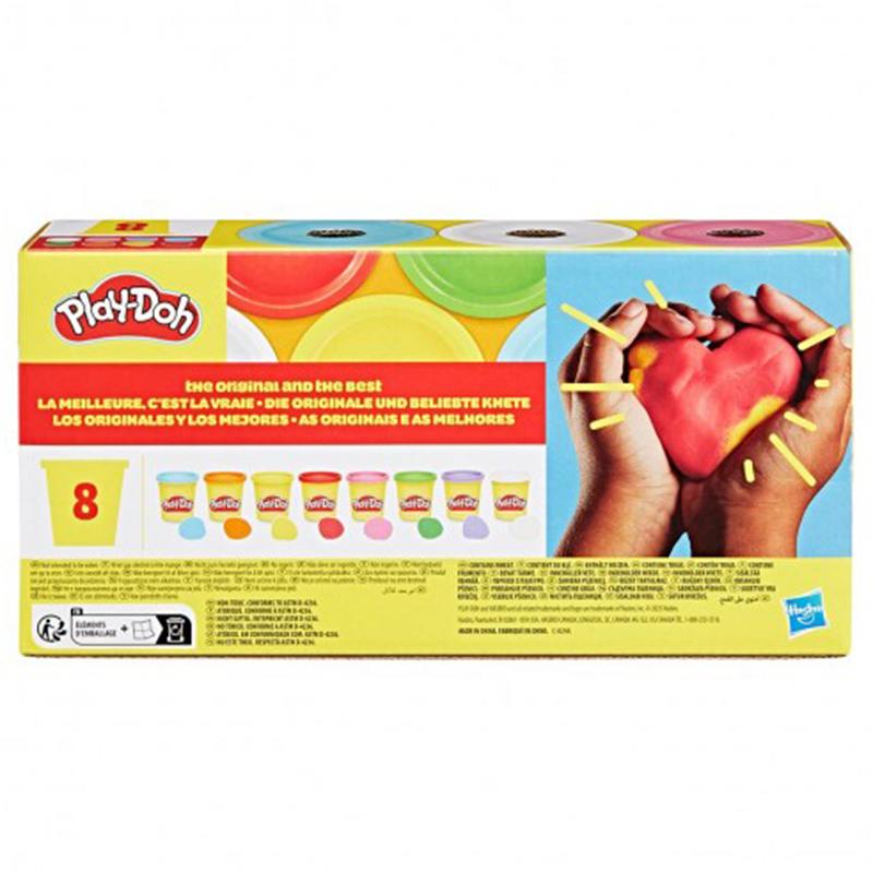 Play-Doh Pack 8 Frascos de plasticina Cores Arco-Íris - Imagem 2