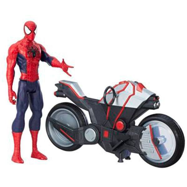 Figura Spiderman con Moto-Araña 30cm - Imatge 1
