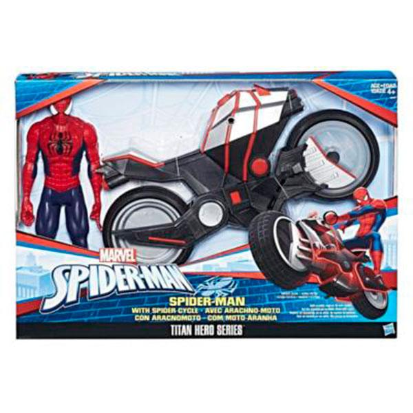 Figura Spiderman con Moto-Araña 30cm - Imagen 2