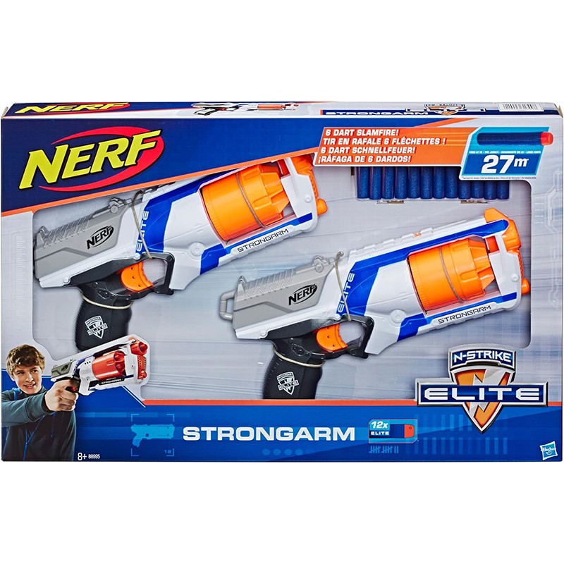 Nerf Super Pack 2 Pistolas Dardos Strongarm