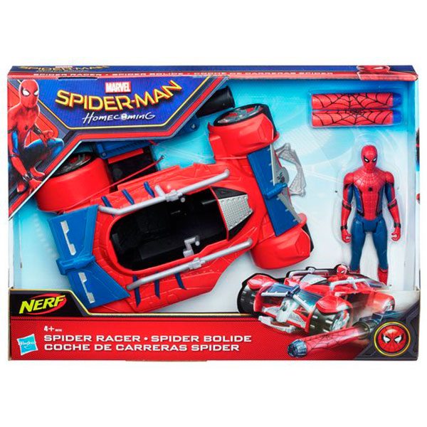 Coche de Carreras Spiderman con Figura 15cm - Imagen 1