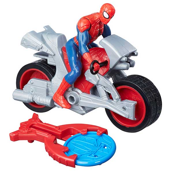 Moto con Figura Spiderman Blast n Go - Imagen 1