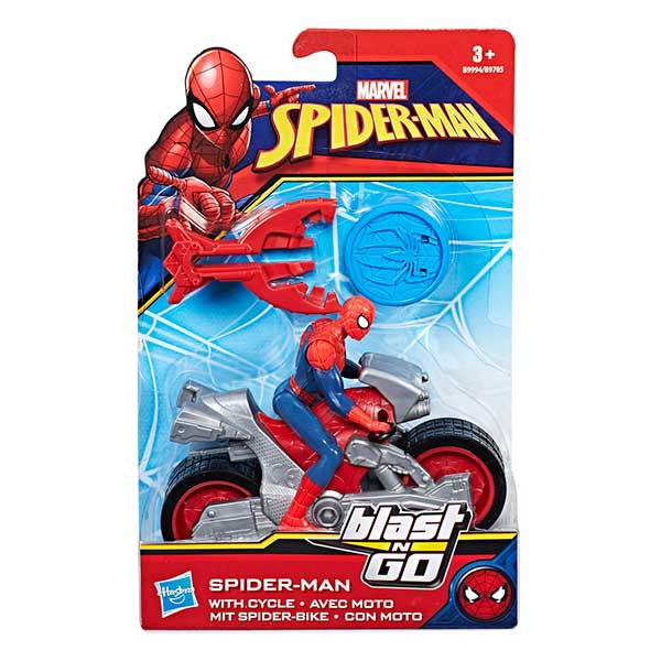Moto con Figura Spiderman Blast n Go - Imatge 1