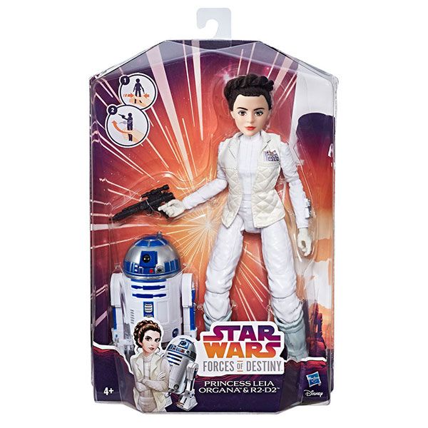 Star Wars Pack 2 Figuras Princesa Leia e R2D2 30cm - Imagem 1