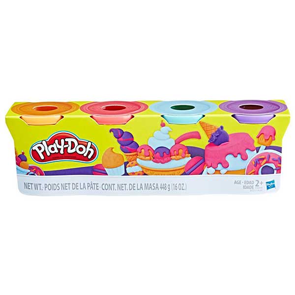 Play-Doh Pack 4 Potes Cores Doces - Imagem 1