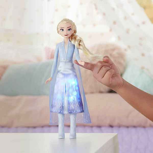 Frozen Muñeca Elsa Vestido Luminoso Aventura Mágica - Imagen 1