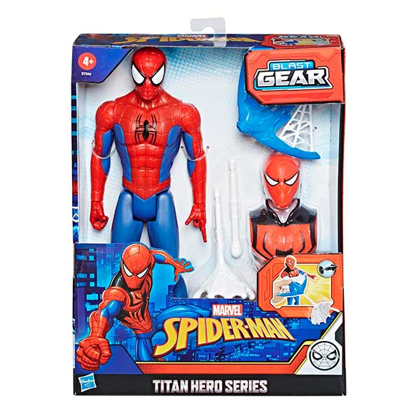 Spiderman Figura Blast Gear Proyectiles 30cm - Imagen 1