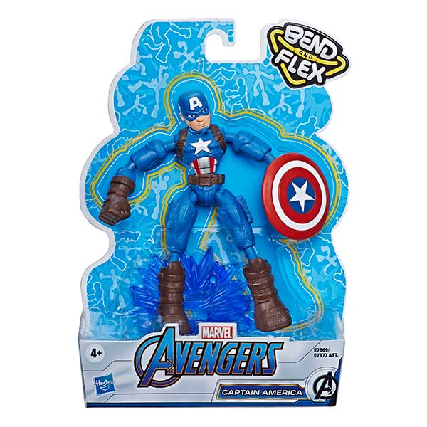 Marvel Figura Capitán América Bend and Flex 15cm - Imatge 1