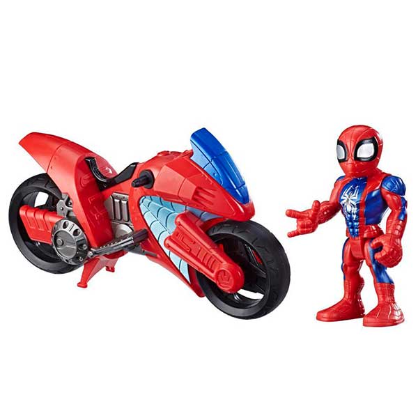 Marvel Figura Spiderman amb Moto Playskool - Imatge 1