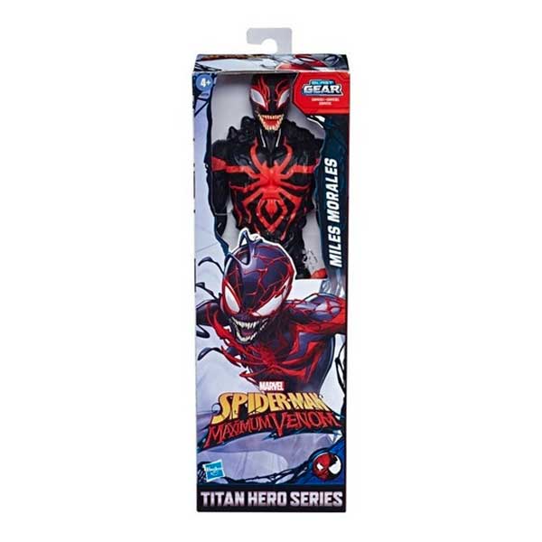 Spiderman Maximum Venom Figura Miles Morales Titan 30cm - Imagen 1
