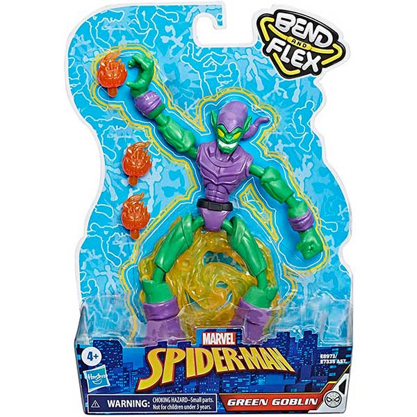 Spiderman Figura Green Goblin Bend and Flex 15cm - Imagen 1