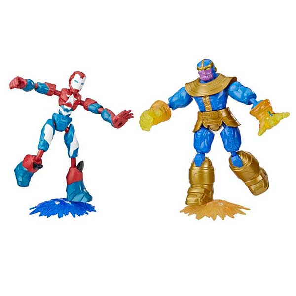 Os Vingadores Iron Patriot vs Thanos Bend and Flex - Imagem 1