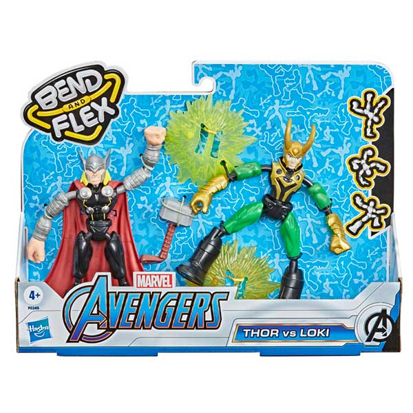 Avengers Bend Flex Figuras Thor vs Loki - Imagem 1