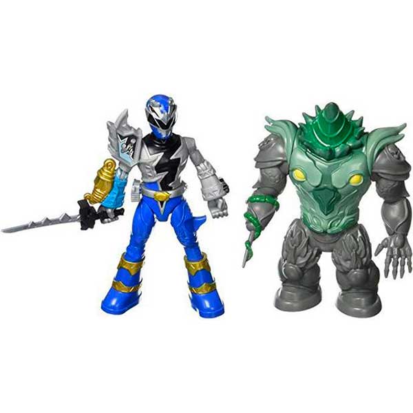 Power Rangers Pack 2 Figuras: Blue Ranger vs Shockhorn - Imagen 1