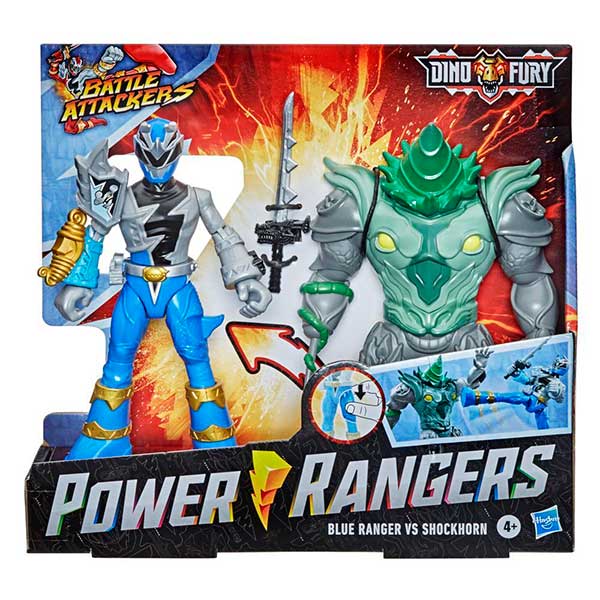 Power Rangers Pack 2 Figuras: Blue Ranger vs Shockhorn - Imagem 2