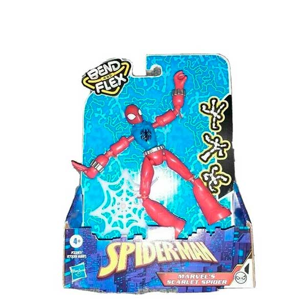 Marvel Figura Scarlet Spiderman Bend and Flex 15cm - Imagen 1