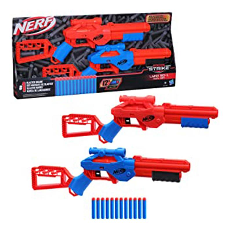 Nerf Super Pack 2 Pistolas Dardos Alfa Strike Lynx