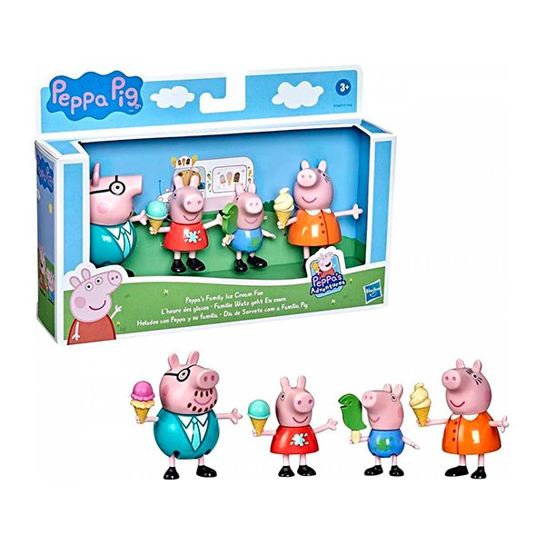 Peppa Pig Pack Figuras Familia con Helados - Imagen 1